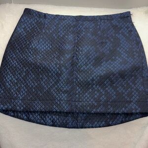 Macy's Navy Quilted Mini Skirt
